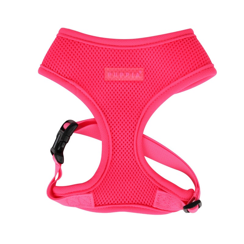 Puppia Soft Harness A XL Over-The-Head Soft Mesh Harness Neon Pink - Image 1